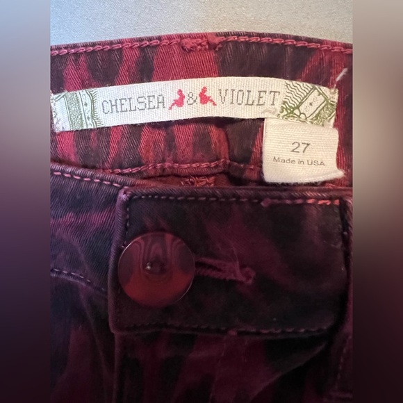 Chelsea & Violet Boho Ikat Print Statement Skinny Jeans Size 27 - Picture 3 of 5